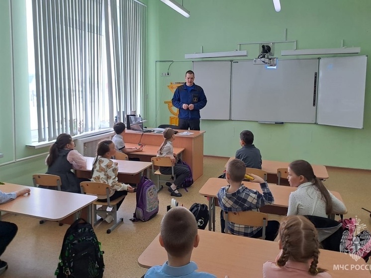 Инспектор центра ГИМС посетил школу поселка Красное