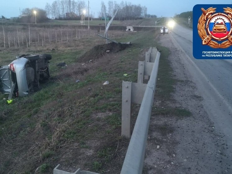 Водитель погиб в Татарстане при наезде на дорожный знак