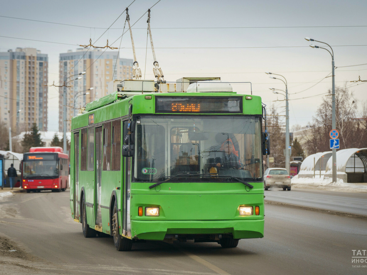 В Казани повредили контактную сеть троллейбусов на Ершова – Вишневского