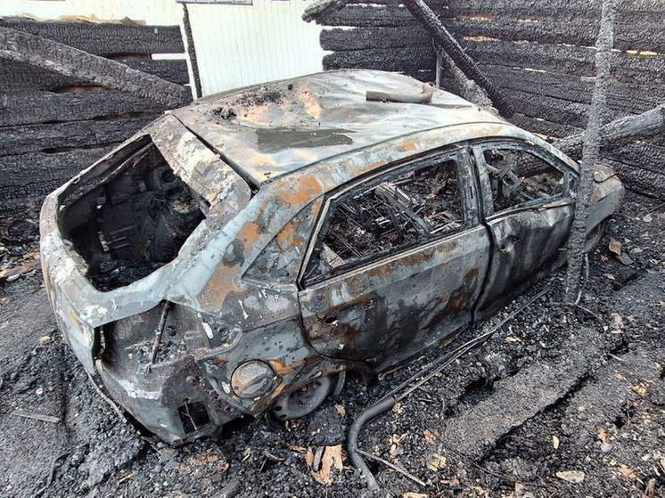 В деревне Марий Эл сгорел гараж с автомобилем Chery