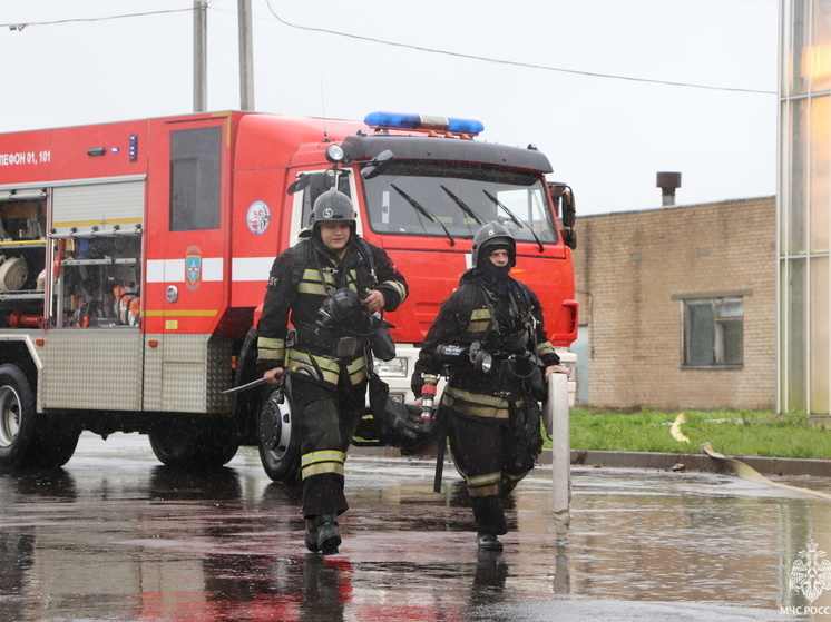 Огнеборцы потушили условный «пожар» на тепличном комплексе под Орлом
