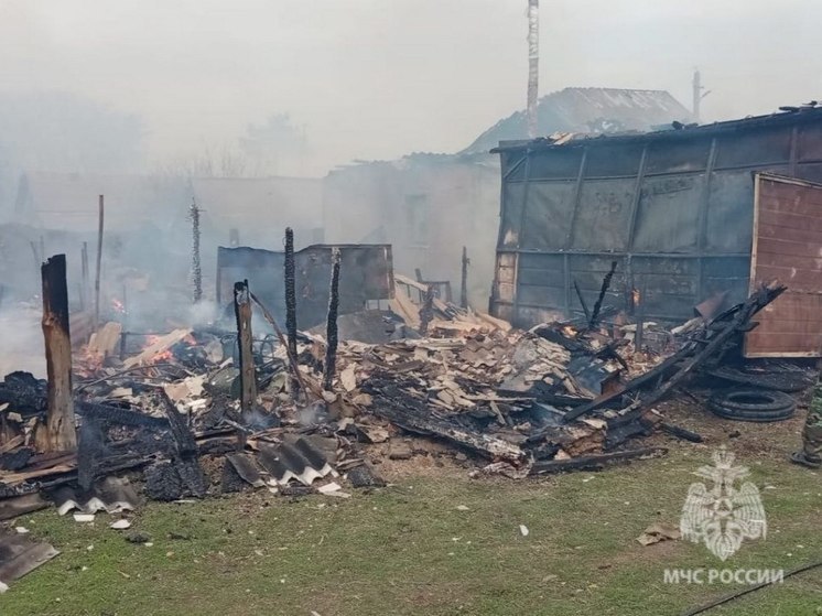 Четыре дома горели в селе Корнеевка под Саратовом