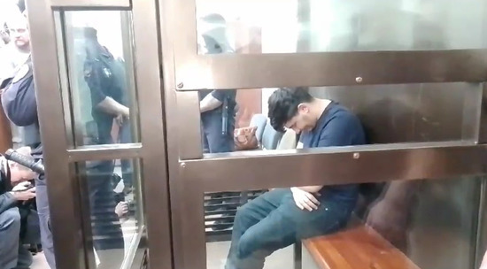 Появилось видео из зала суда, где арестовали убийцу байкера Кирилла Ковалева