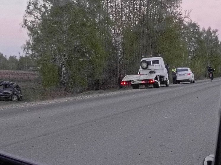 В Ряжском районе Рязанской области автомобиль Mitsubishi попал в ДТП