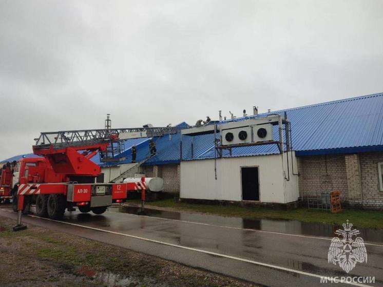 В Славске произошел пожар в производственном здании