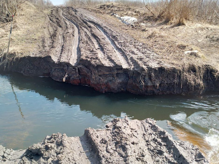 В Кыштовском районе закрыли дорогу из-за паводка