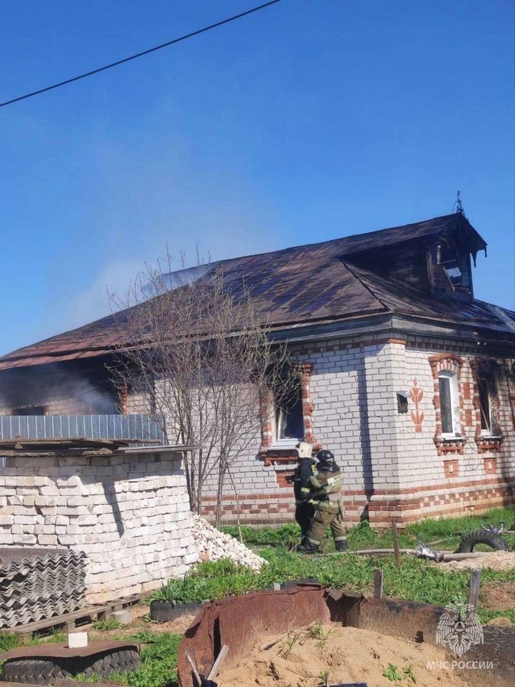 Мужчина погиб при пожаре в Лысковском районе Нижегородской области