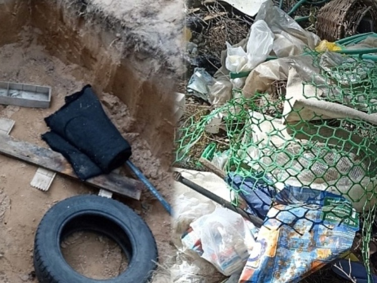 Мешки с мусором кто-то решил выбросить рядом с рекой Шакша за деревней Щипцово в Ярославском районе