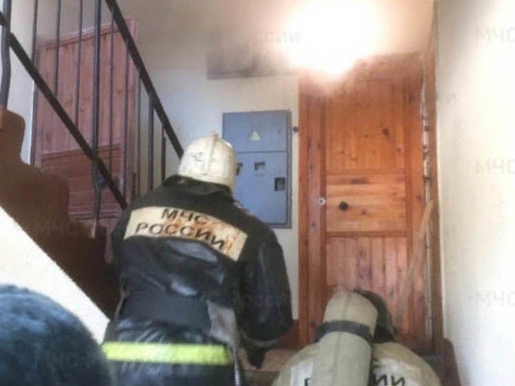 Женщина погибла во время пожара в квартире в поселке Сиверский