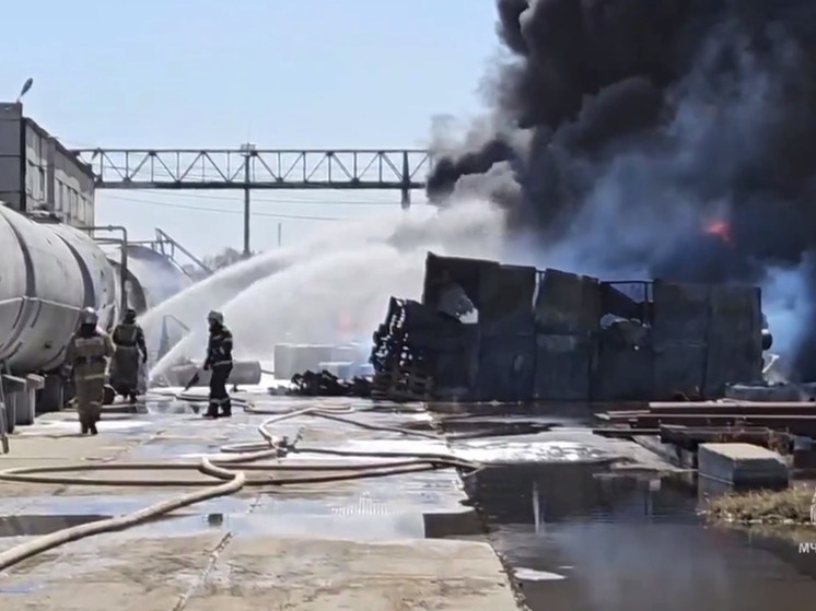 В телеграм-канале МЧС России появилось виде с места пожара в омских Нефтяниках