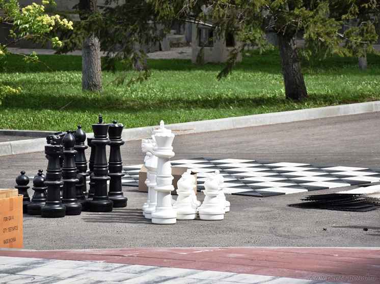У Пензенской мэрии установили большие шахматы