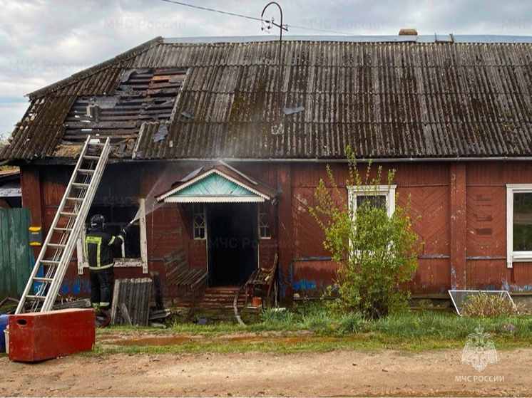 В Рославле на пожаре от неосторожного курения погиб пенсионер