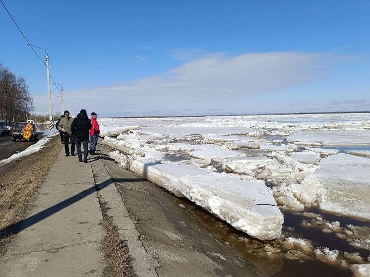 В Архангельске закроют понтон в Северный округ из-за ледохода