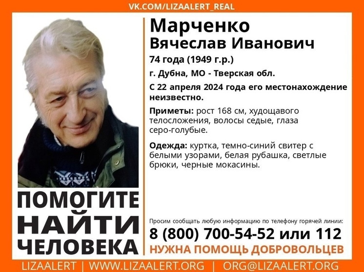 В Тверской области ищут 74-летнего мужчину из Дубны