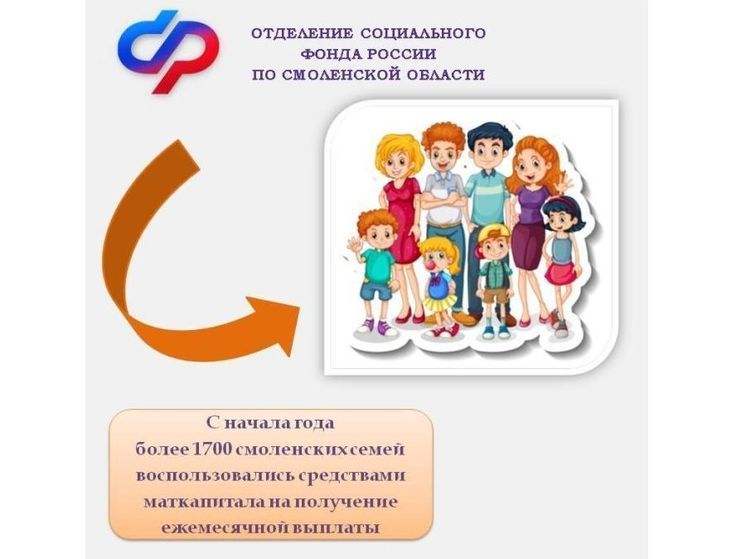 Более 1700 смоленских семей получают ежемесячные выплаты с материнского капитала