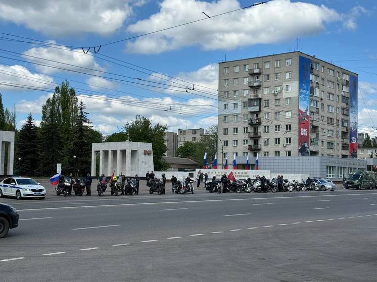 Через Курск в Донецк поехали участники мотомарша «Дороги Победы»