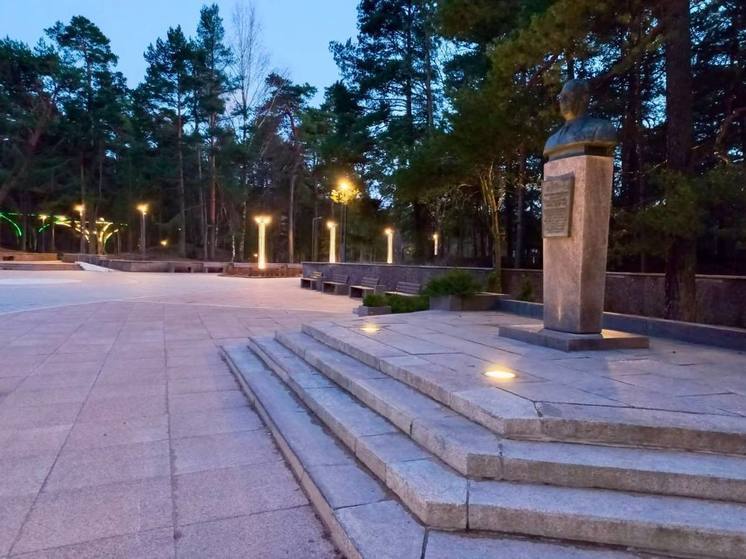 В Сосновом Бору починили подсветку памятника знаменитого физика