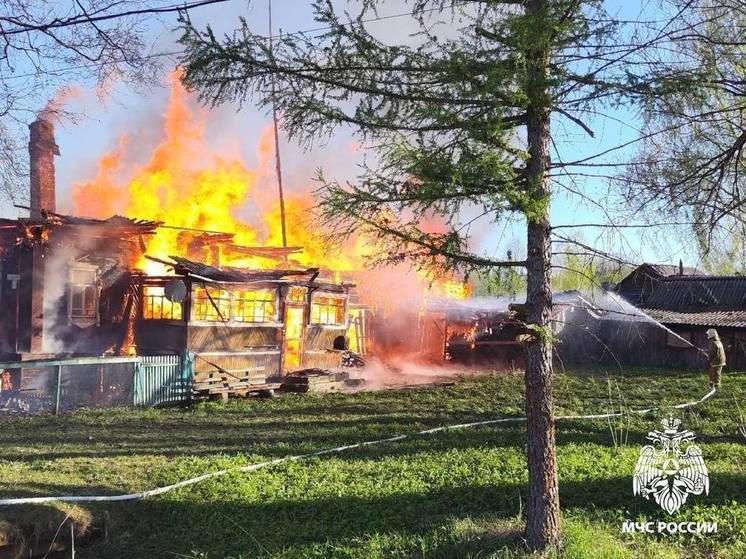 В Тверской области дотла сгорел жилой дом