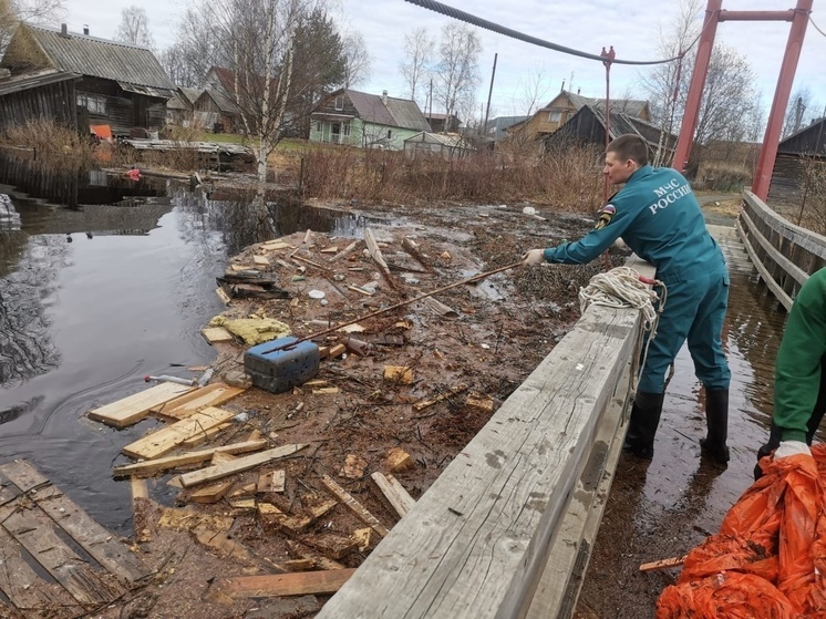 Река топит поселки в Карелии из-за мусорных заторов