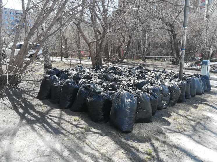 Субботник прошел, а мусор остался: жители Новосибирска пожаловались на оставшиеся пакеты с отходами после общегородской уборки