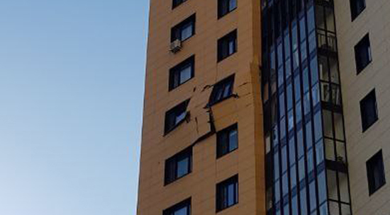 В Химках в многоэтажке произошел взрыв: видео с места