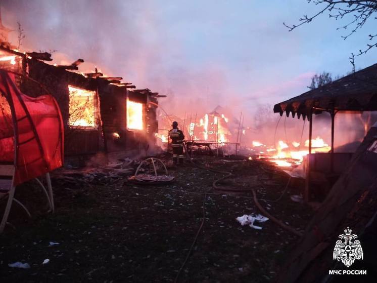В Тверской области одновременно загорелись два дома, а еще и две ГАЗели