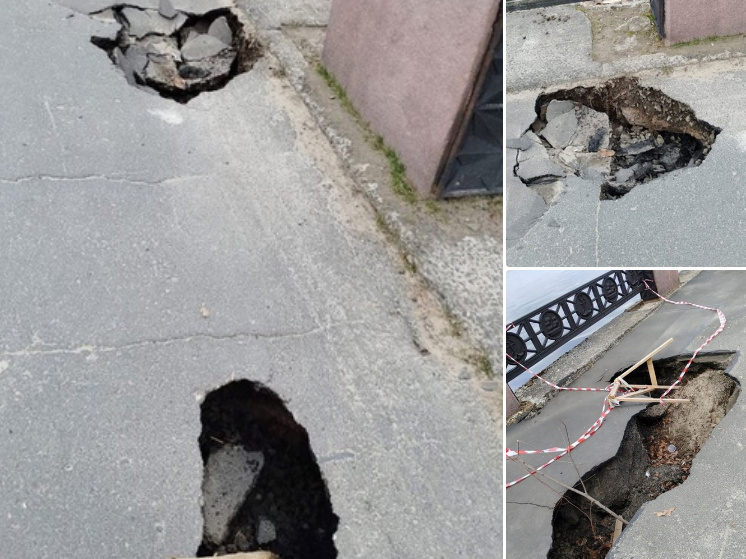 Провалы на набережной Петрозаводска вернулись