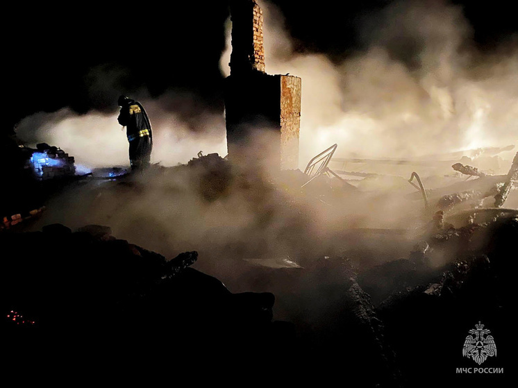 В Сафоновском районе сгорела очередная баня