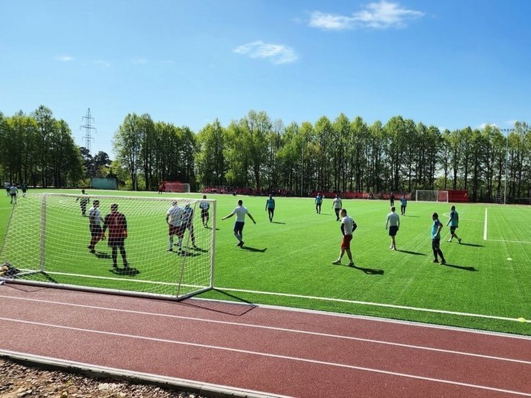 На  реконструированном стадионе в Протвино состоялся первый турнир по футболу