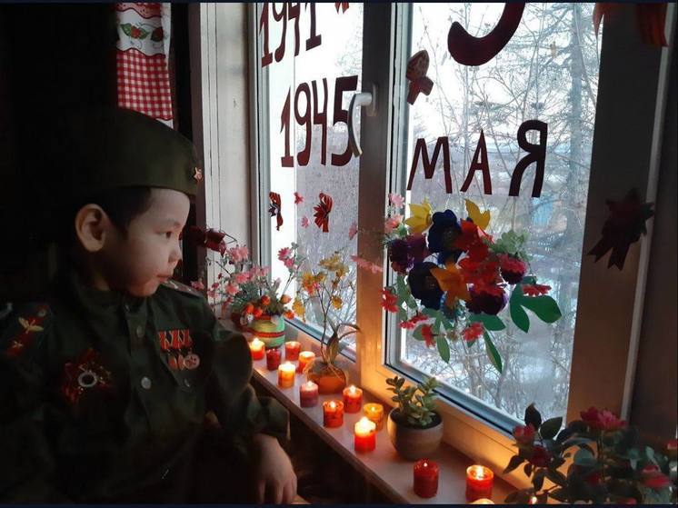 Якутяне участвуют в акции "Окна Победы"