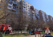 В Красноярске загорелась квартира в 9-этажном доме на улице Свердловской