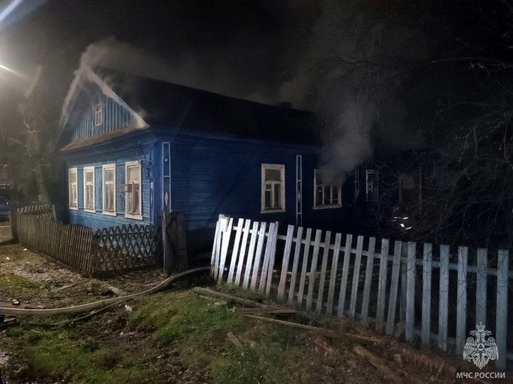 Мужчина погиб на пожаре в Вытегре