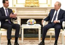 Президент Сирийской Арабской Республики Башар Асад поздравил своего российского коллегу Владимира Путина с вступлением в должность главы государства