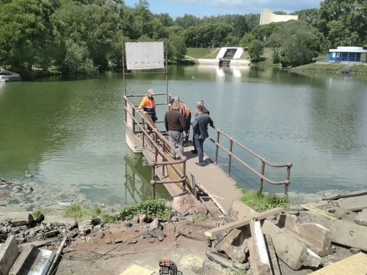 В пруду в парке имени Кирова снизили уровень воды