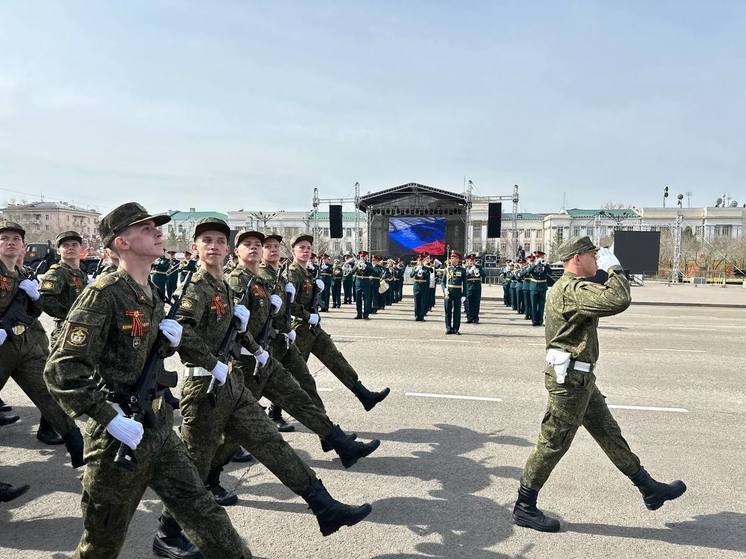 Студенты военной кафедры ЗабГУ впервые приняли участие в параде Победы в Чите