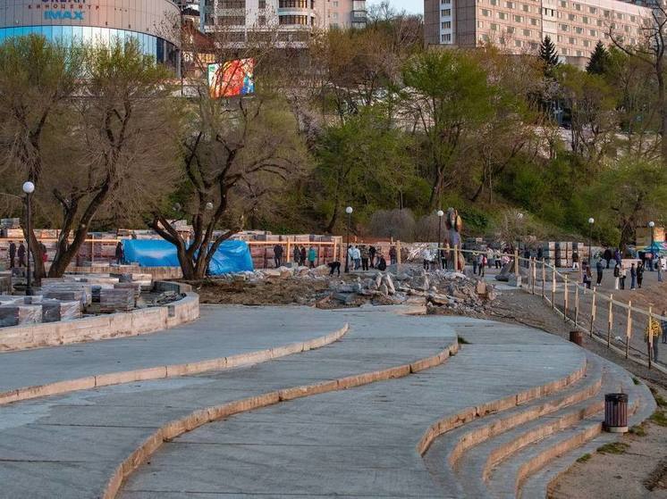 Реконструкцию начали на Спортивной набережной Владивостока
