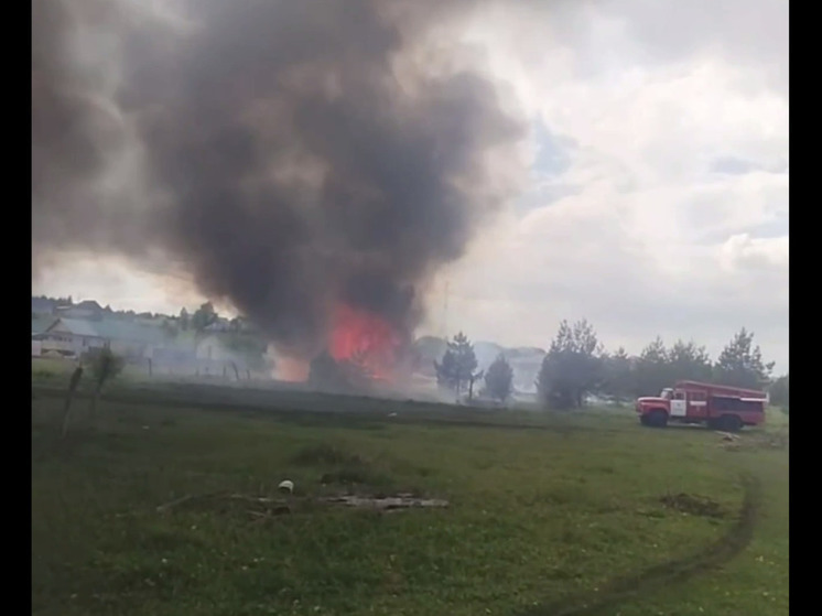 В Пензенской области произошел сильный пожар