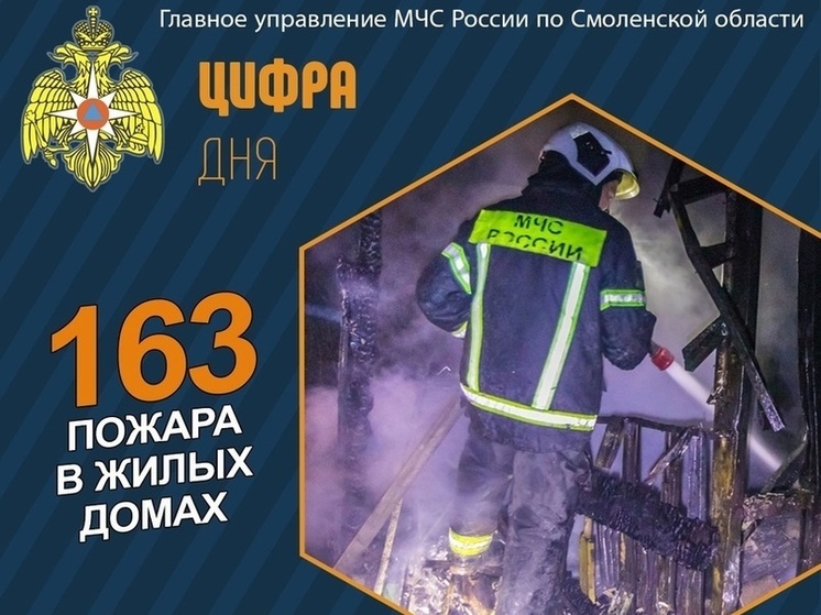 В Смоленской области за четыре месяца произошло 163 пожара