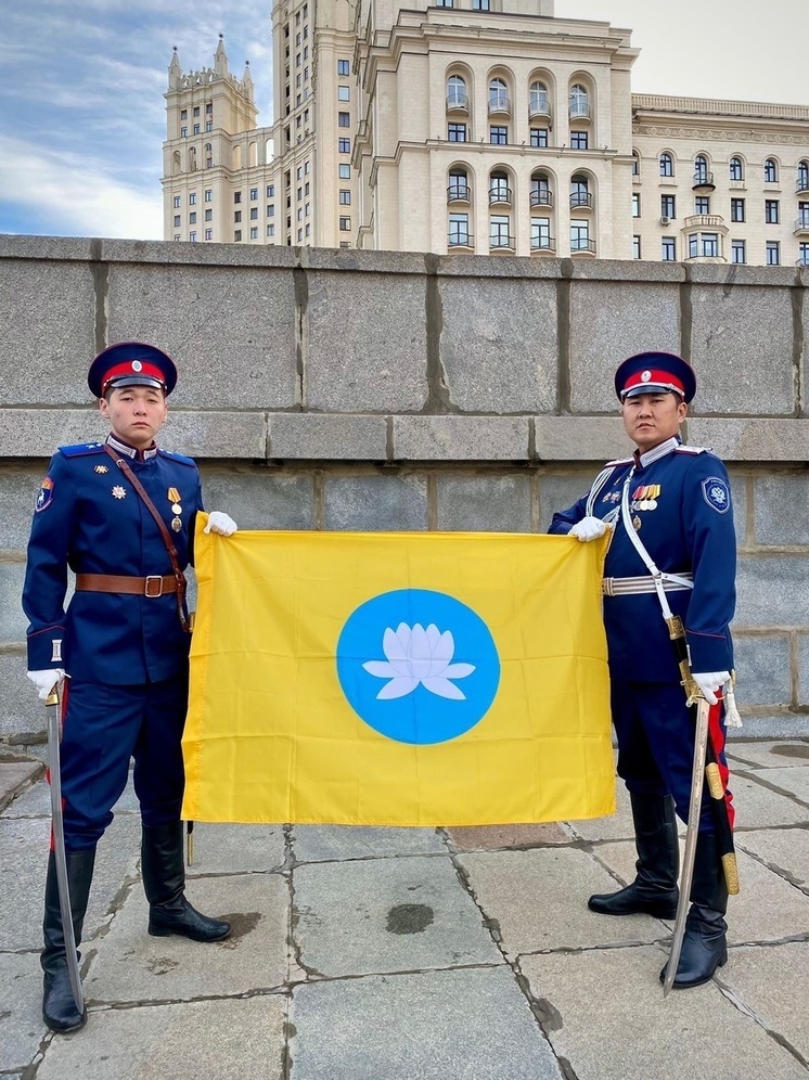 Калмыцкие казаки участвовали в Параде Победы в Москве