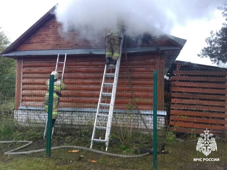Баня загорелась в Тверской области