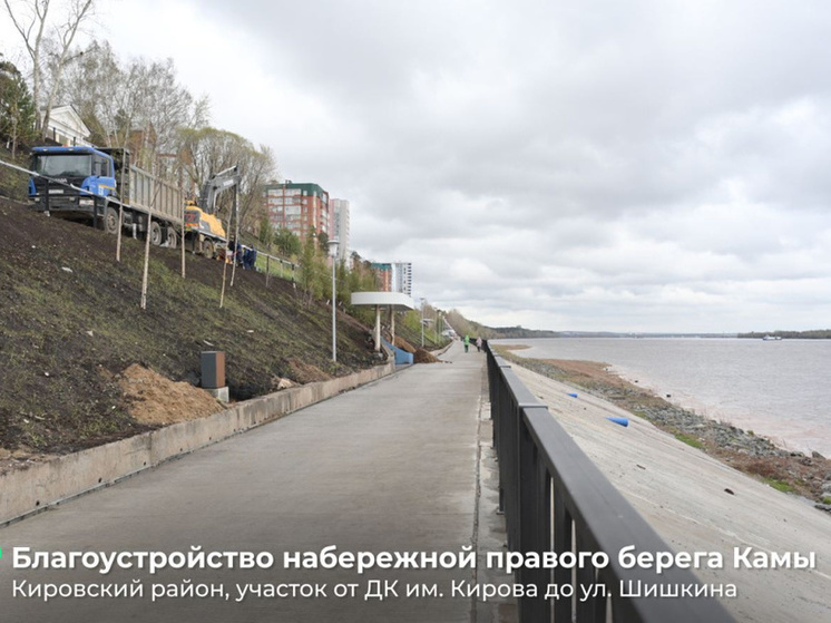 Cтартовали основные работы по реконструкции набережной Камы в Мотовилихе