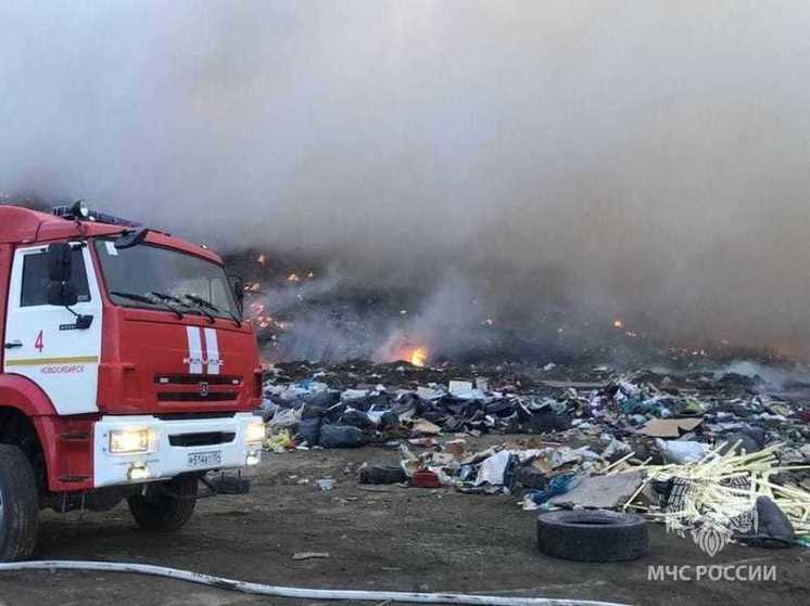 Крупный мусорный полигон горел в Новосибирской области