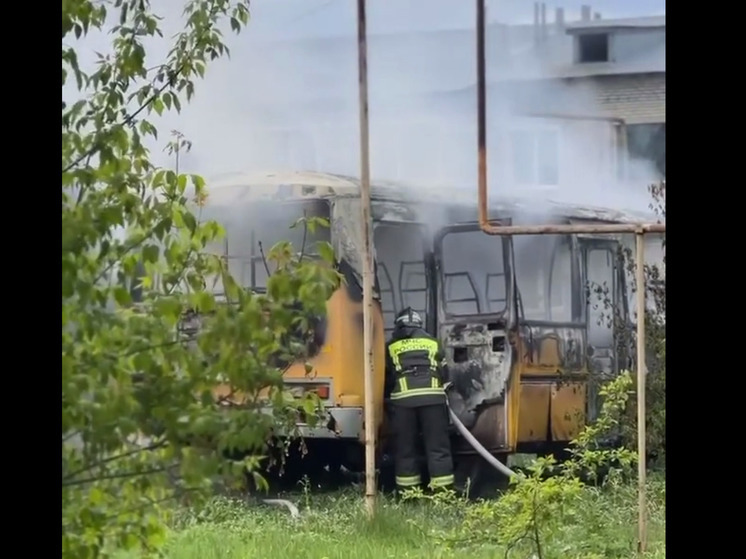 В Пензенской области сгорел школьный автобус