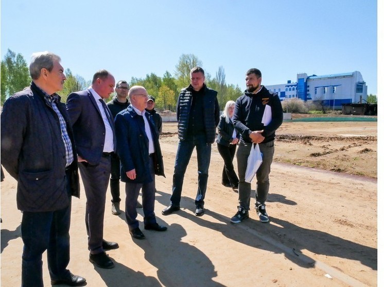 В Козьмодемьянске продолжается реконструкция стадиона «Юбилейный»