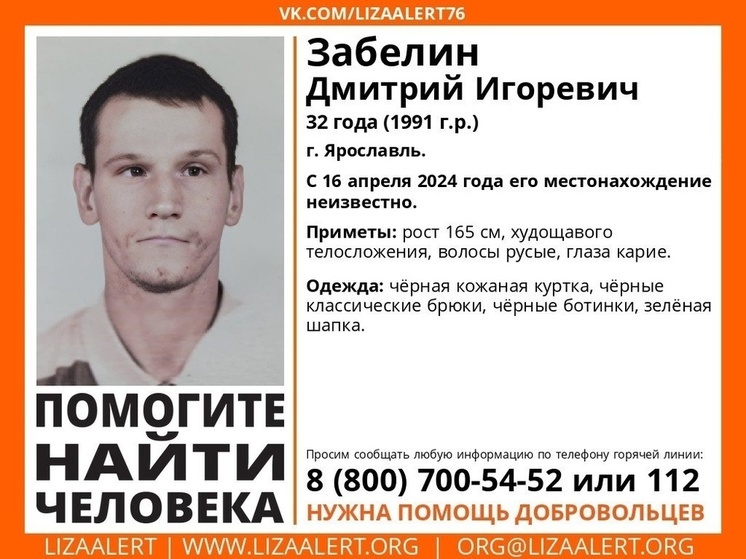 Ярославские добровольцы ищут пропавшего в апреле мужчину