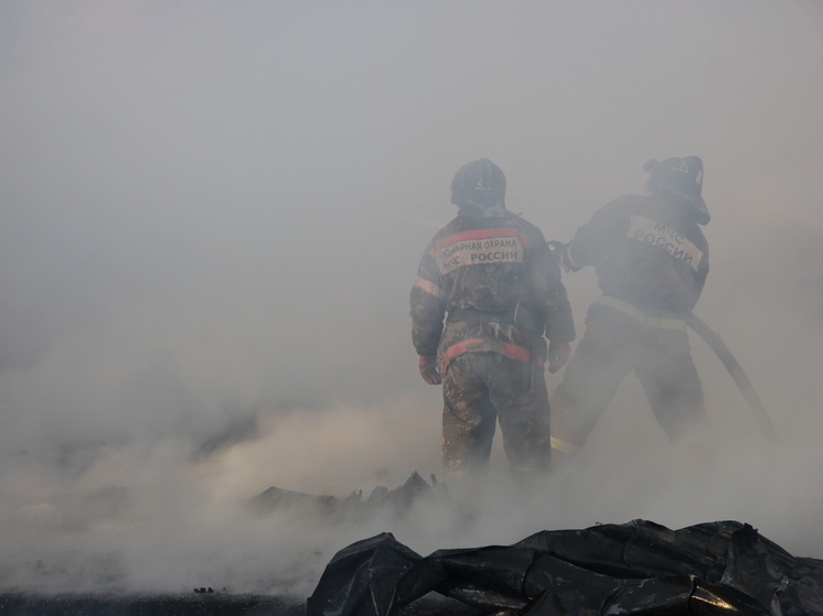 Дым от пожара накрыл федеральную трассу в районе Забайкалье