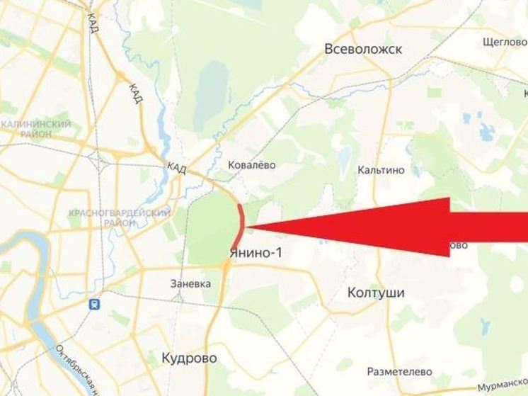 На КАД между развязками с Рябовским и Колтушским шоссе с 17 по 20 мая перекроют полосу