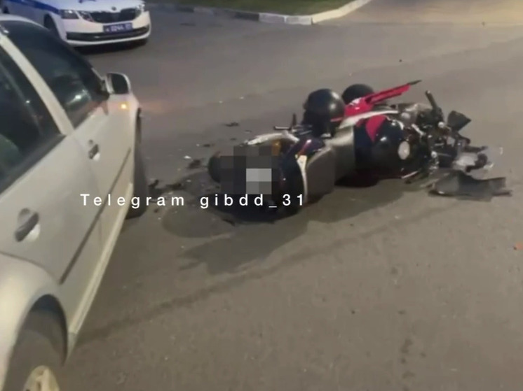 В Белгороде мотоциклист пострадал в ДТП с иномаркой