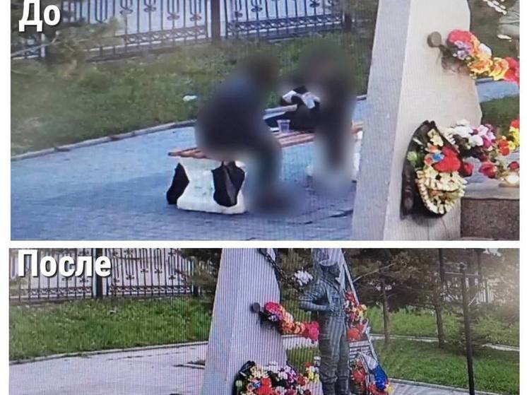 В Углегорске у воинского мемориала убрали несанкционированную алколавку