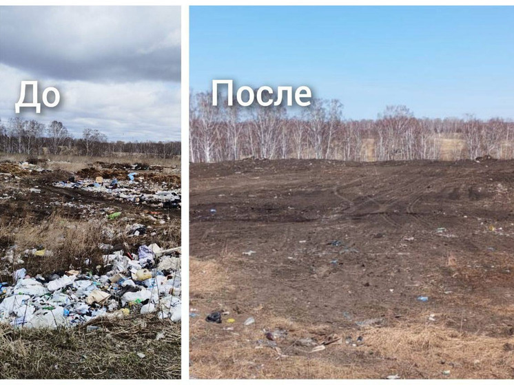 В селе Новосибирской области ликвидировали свалку бытовых отходов